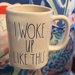 Rae Dunn White Mug - I Woke Up Like This